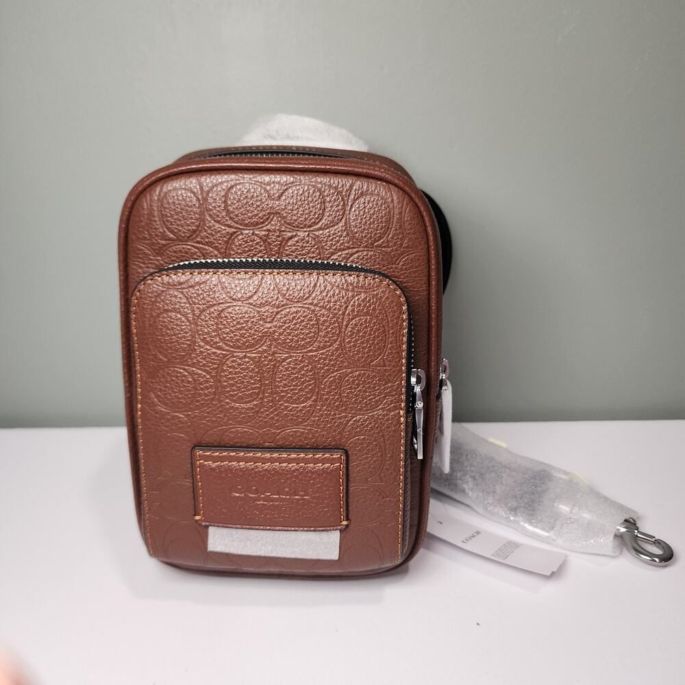 NWT Coach CDC45 Racer Sling Leather Bag Crossbody Vintage Brown